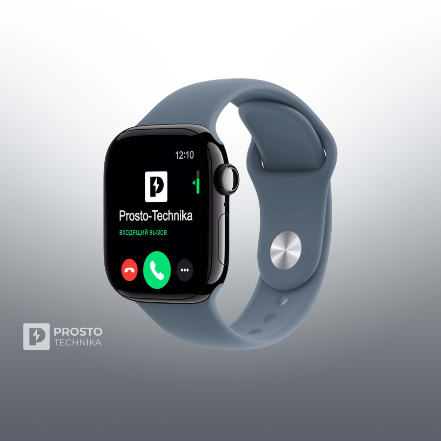 Apple Watch S11 46mm Jet Black Sport Band Anchor Blue S/M
